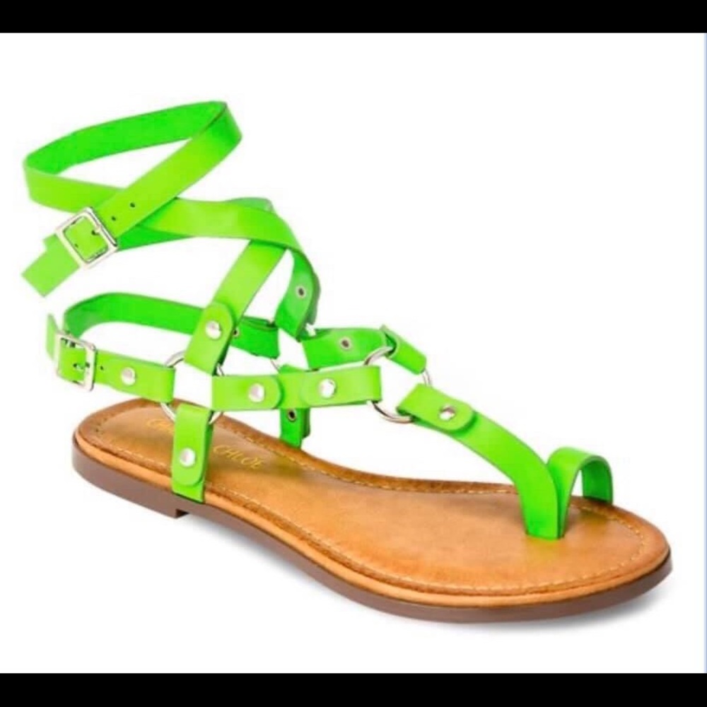 Lime Green Sandals